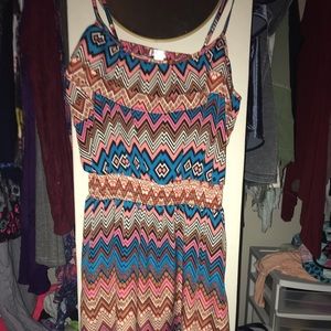 Chevron Dress with Pockets